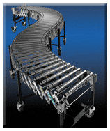 Flexible powered roller conveyor.